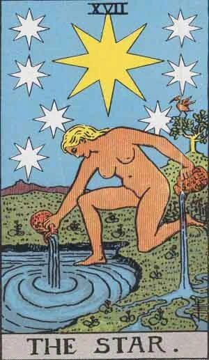 The Star: Rider-Waite-Smith tarot illustration